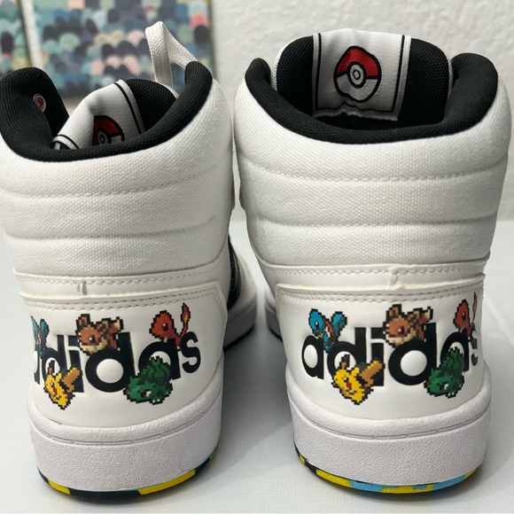 Pokemon Adidas Hoops Shoes Size 5.5 Adidas Hoops Mid 2.0K Pokemon edition. - Picture 2 of 13